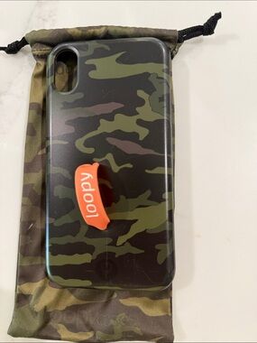 Loopy case Camouflage Pattern Phone Case with Orange Loop Grip